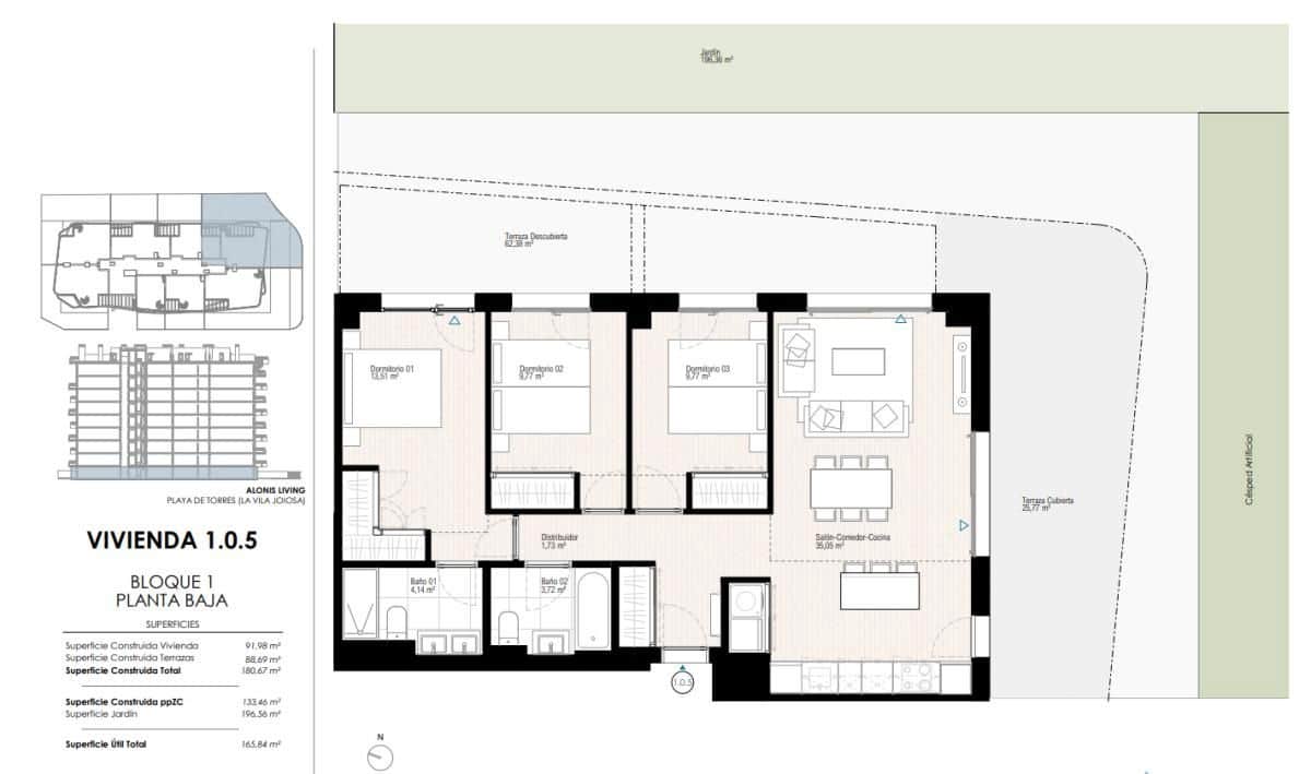 1 bedroom Apartment for sale in La Villajoyosa / Vila Joiosa with pool - € 390,000 (Ref: 9649241)
