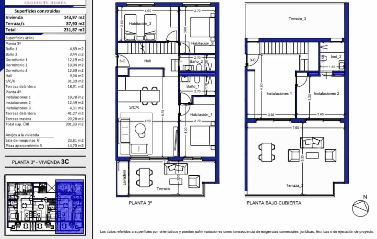 3 bedroom Apartment for sale in La Villajoyosa / Vila Joiosa with pool - € 335,000 (Ref: 9649246)