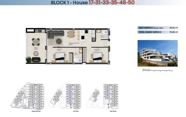 2 slaapkamer Appartement te koop in El Pinet, Elche / Elx met zwembad - € 265.000 (Ref: 9649398)