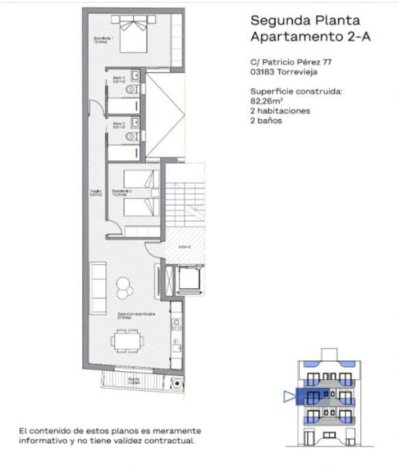 2 chambre Appartement à vendre à Torrevieja - 309 000 € (Ref: 9649439)