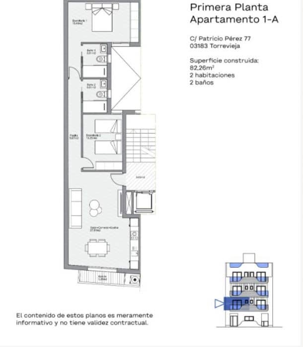 2 chambre Appartement à vendre à Torrevieja - 309 000 € (Ref: 9649439)