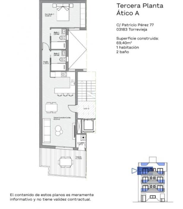 2 chambre Appartement à vendre à Torrevieja - 309 000 € (Ref: 9649439)