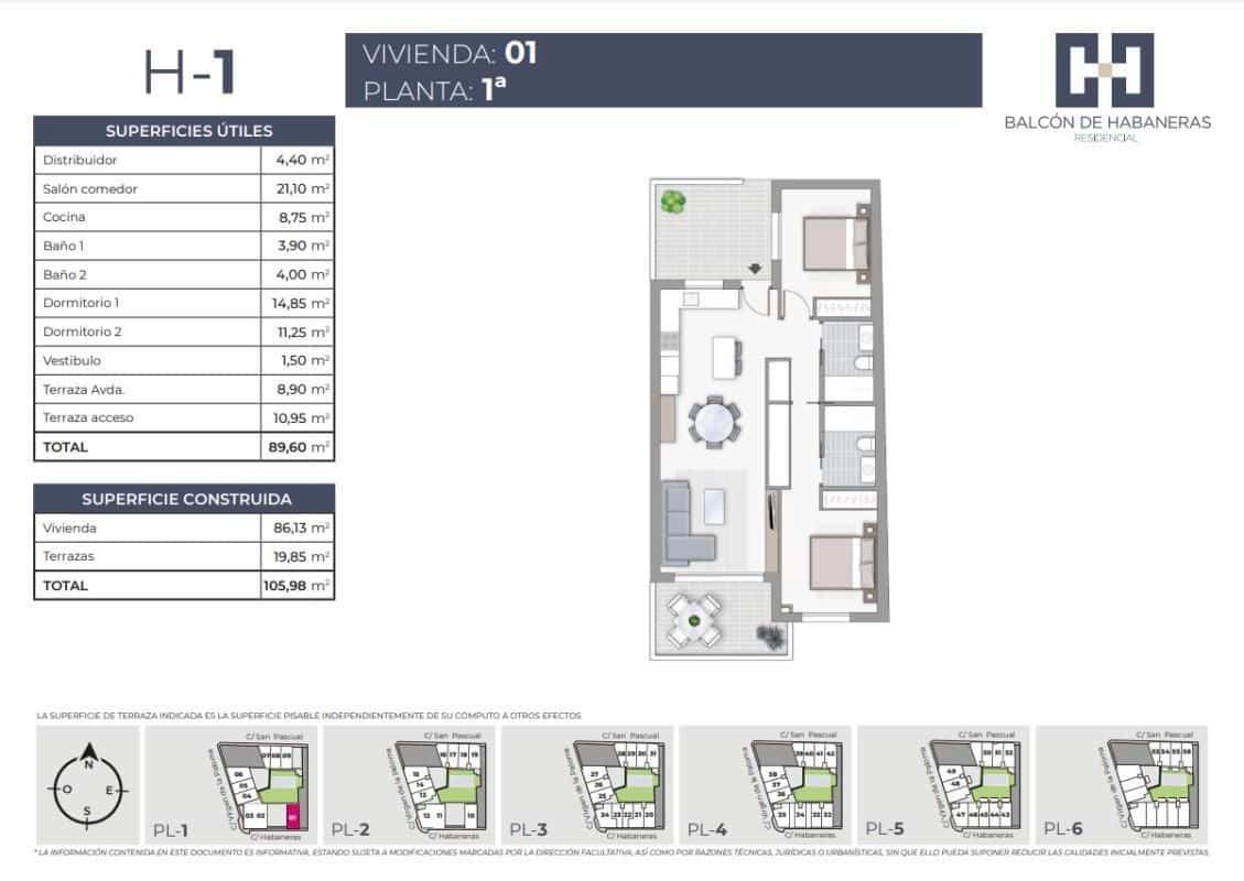 2 camera da letto Appartamento in vendita in Torrevieja con piscina - 325.000 € (Rif: 9649501)