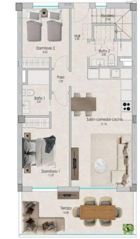 2 chambre Appartement à vendre à Santa Pola avec piscine - 420 000 € (Ref: 9649531)