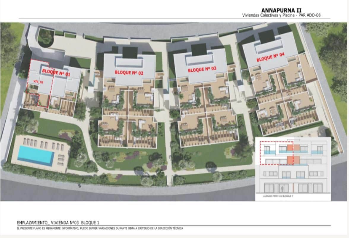 Apartamento de 3 habitaciones en Monforte del Cid en venta con piscina garaje - 395.000 € (Ref: 9649533)