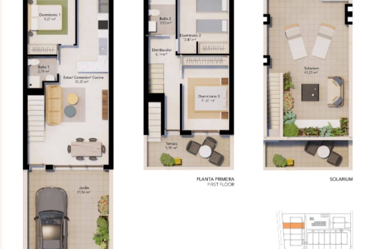 4 sypialnia Dom szeregowy na sprzedaż w Pilar de la Horadada z basenem - 369 900 € (Ref: 9649659)