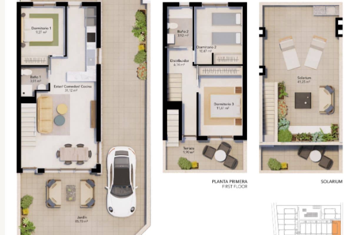 4 slaapkamer Rijtjeshuis te koop in Pilar de la Horadada met zwembad - € 369.900 (Ref: 9649659)