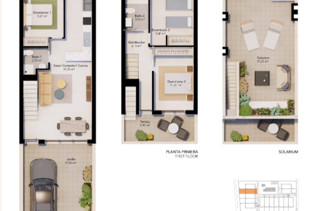 4 slaapkamer Rijtjeshuis te koop in Pilar de la Horadada met zwembad - € 369.900 (Ref: 9649659)
