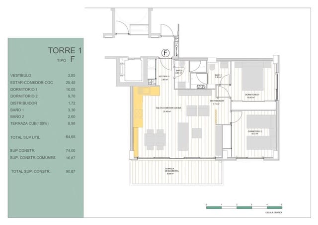 2 bedroom Apartment for sale in Guardamar del Segura with pool - € 445,000 (Ref: 9649668)