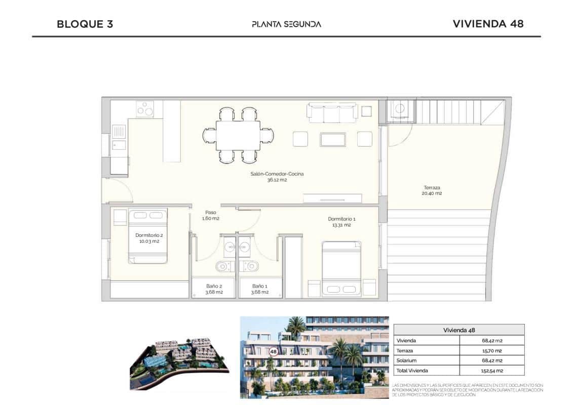 2 bedroom Apartment for sale in Finestrat with pool - € 342,400 (Ref: 9649708)