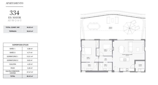 3 slaapkamer Appartement te koop in Alfaz del Pi / L'Alfàs del Pi met zwembad - € 850.000 (Ref: 9649738)