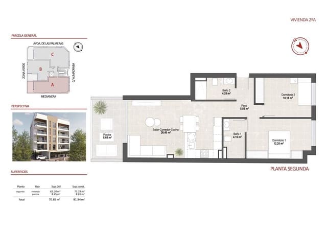 2 soverom Leilighet til salgs i Lo Pagan, San Pedro del Pinatar med svømmebasseng - € 244 900 (Ref: 9666823)