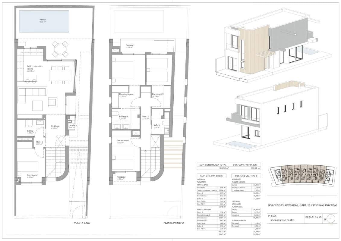 4 sovrum Radhus till salu i Aguilas - 399 000 € (Ref: 9666828)
