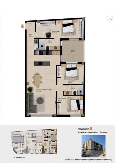 2 bedroom Apartment for sale in Catral with pool garage - € 207,000 (Ref: 9680094)