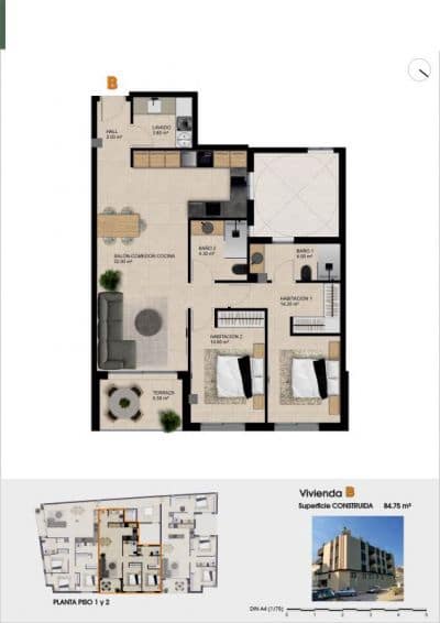 2 bedroom Apartment for sale in Catral with pool garage - € 213,000 (Ref: 9680097)