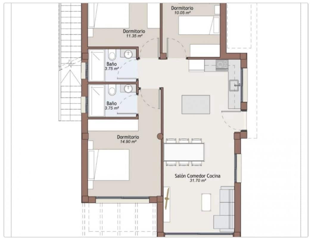 3 makuuhuone Huvila myytävänä paikassa Vera mukana uima-altaan - 429 000 € (Ref: 9683019)