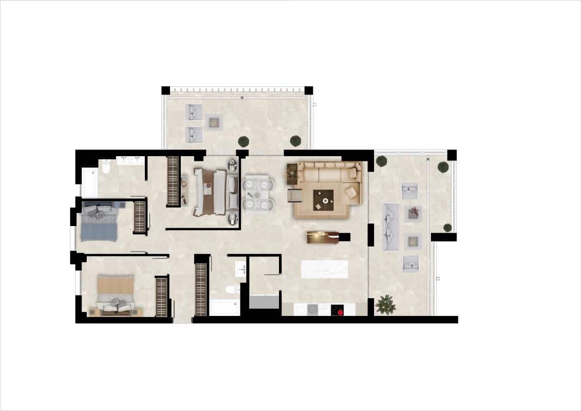 Apartamento de 3 habitaciones en Benahavís en venta con piscina - 790.000 € (Ref: 9683072)