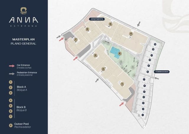 Adosado de 3 habitaciones en Zona Calvario, Estepona en venta con piscina - 420.000 € (Ref: 9683787)