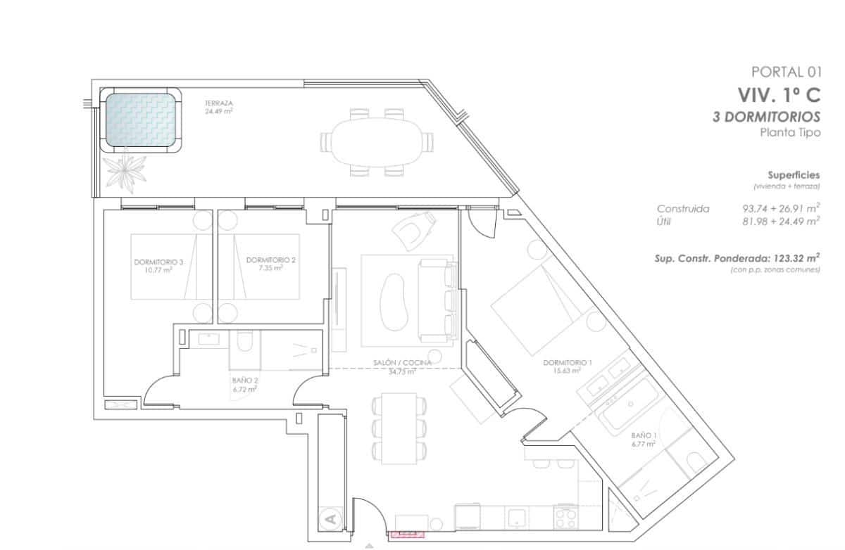 3 soverom Leilighet til salgs i Fuengirola med svømmebasseng - € 469 000 (Ref: 9686851)