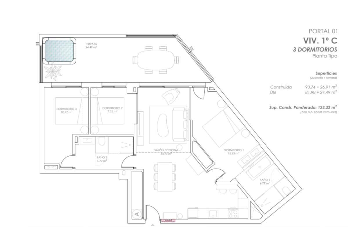2 soverom Leilighet til salgs i Fuengirola med svømmebasseng - € 379 000 (Ref: 9686853)