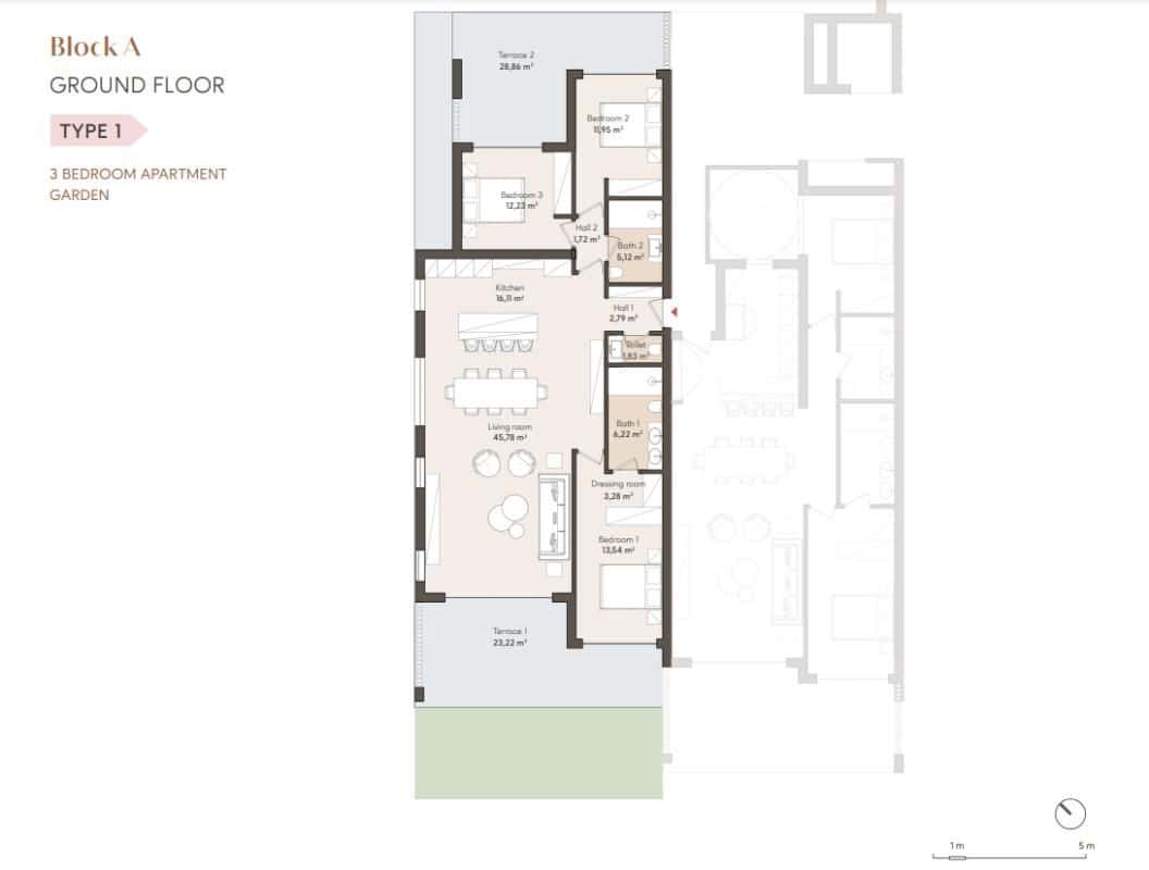 3 quarto Apartamento para venda em Estepona com piscina - 1 270 000 € (Ref: 9686874)