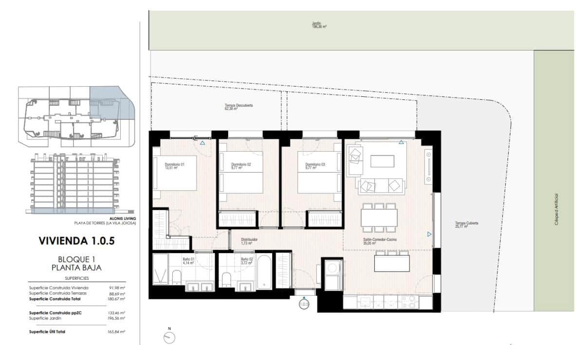 Apartamento de 3 habitaciones en La Villajoyosa / Vila Joiosa en venta con piscina - 543.000 € (Ref: 9687057)