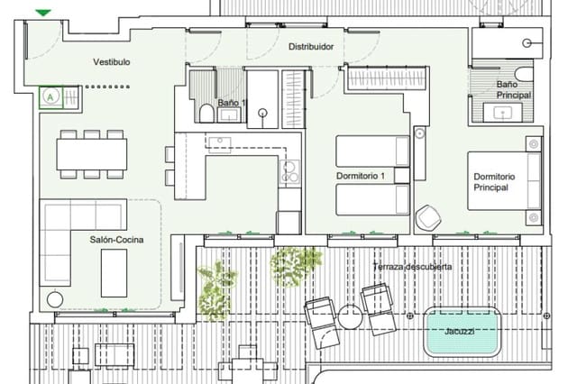 3 makuuhuone Huoneisto myytävänä paikassa Mijas mukana uima-altaan 
autotalli - 575 000 € (Ref: 9698976)