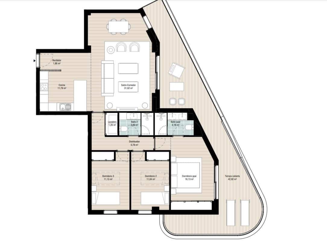 3 makuuhuone Huoneisto myytävänä paikassa Marbella mukana uima-altaan - 1 200 000 € (Ref: 9699057)