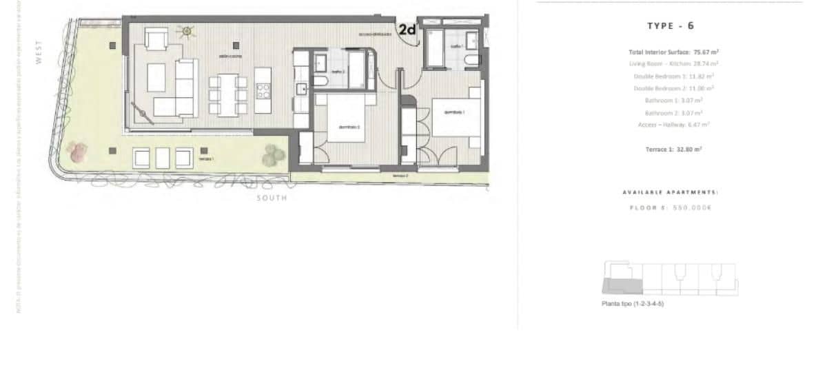 2 quarto Apartamento para venda em Estepona com piscina - 530 000 € (Ref: 9702149)