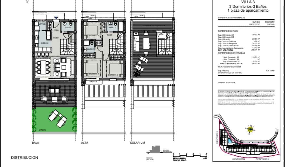 3 soveværelse Rækkehus til salg i Mijas med swimmingpool garage - € 1.135.000 (Ref: 9712209)