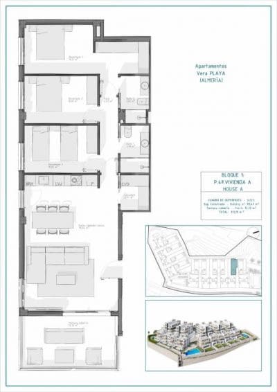 3 makuuhuone Huoneisto myytävänä paikassa Vera mukana uima-altaan - 265 000 € (Ref: 9722082)