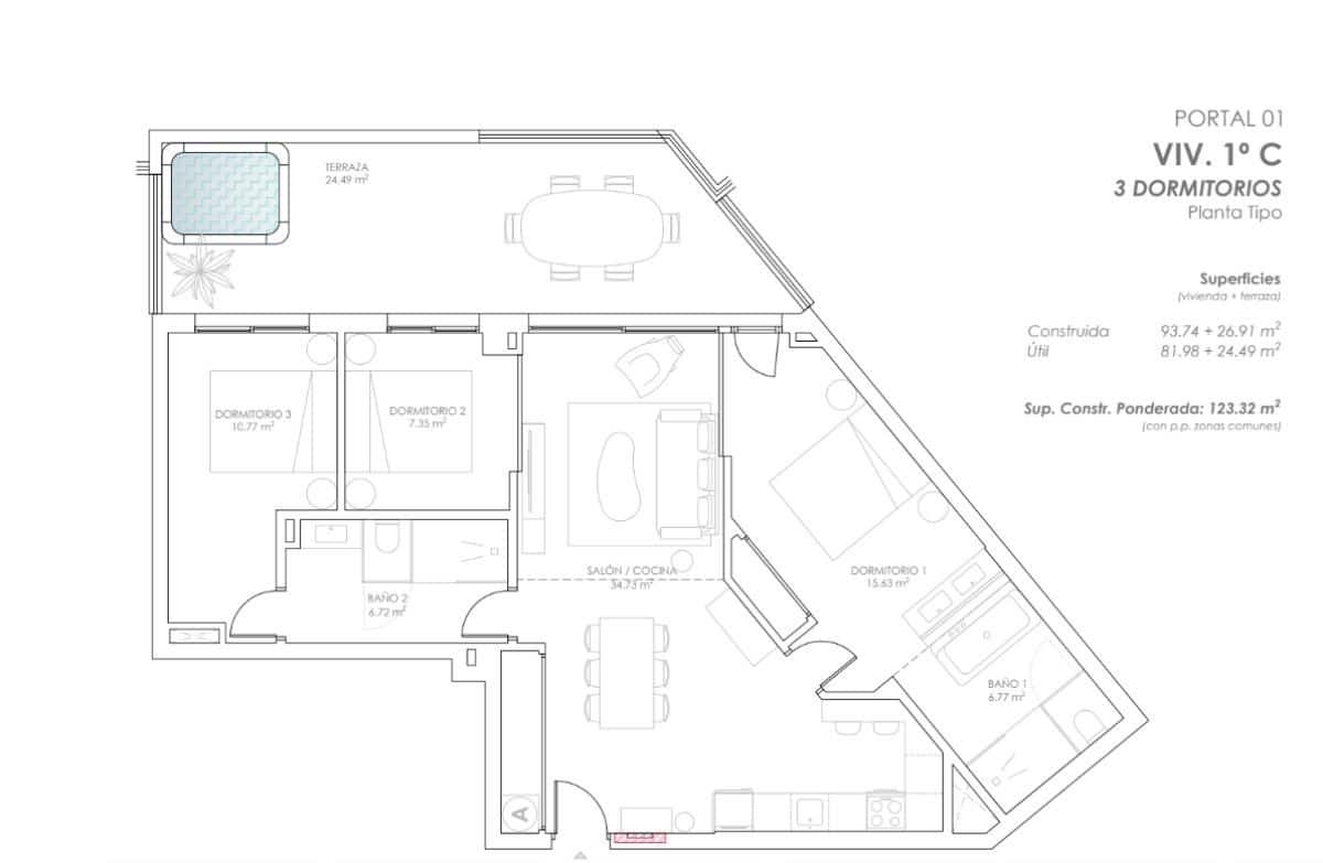 1 sypialnia Apartament na sprzedaż w Fuengirola z basenem - 259 000 € (Ref: 9730332)