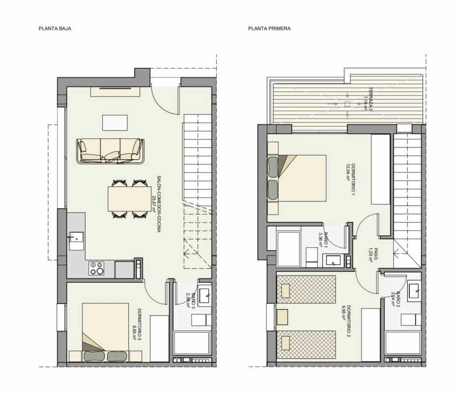 3 Zimmer Villa zu verkaufen in Gran Alacant mit Pool - 410.000 € (Ref: 9755975)