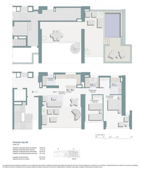 2 soverom Leilighet til salgs i Benidorm med svømmebasseng garasje - € 435 450 (Ref: 9756192)