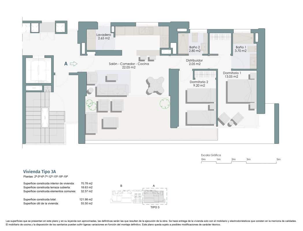 2 soveværelse Lejlighed til salg i Benidorm med swimmingpool garage - € 437.550 (Ref: 9756194)