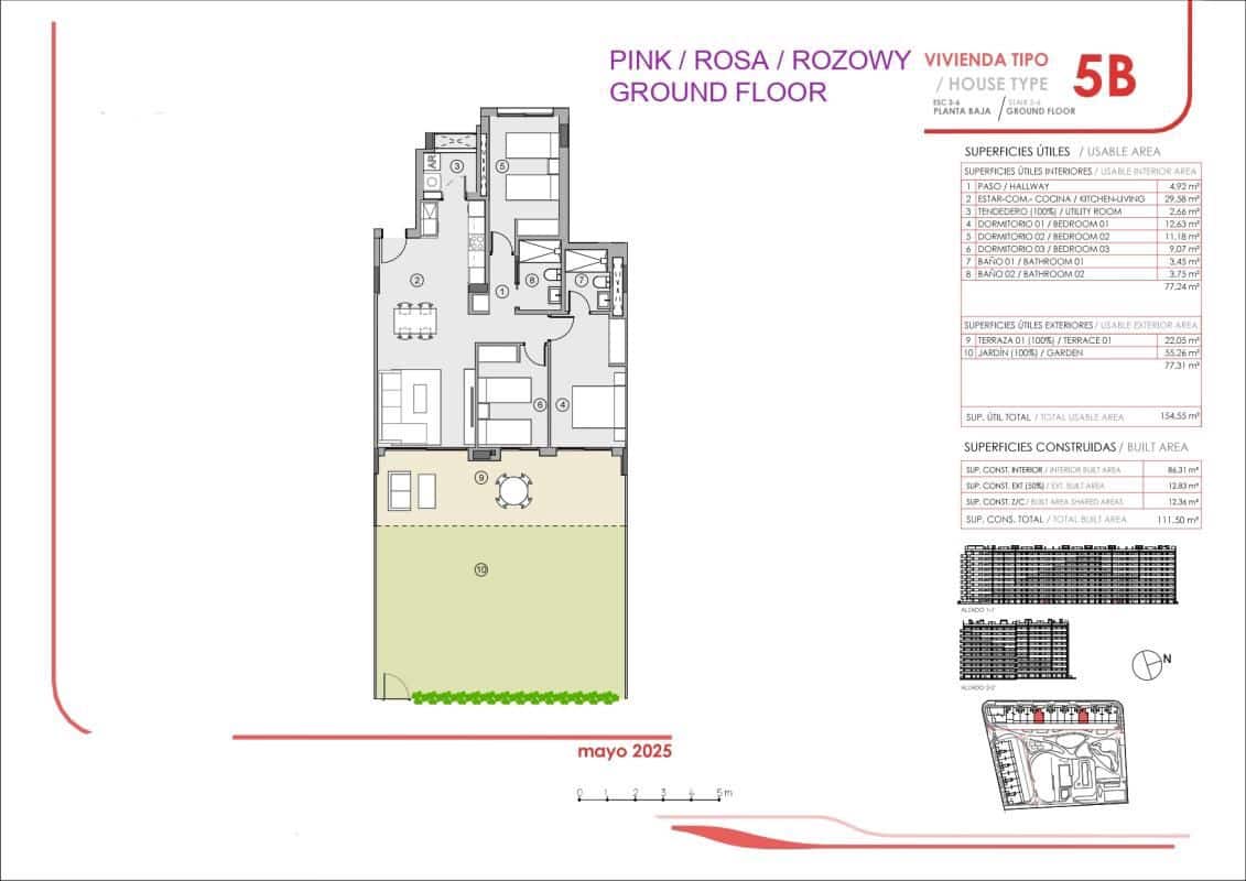 3 soverom Leilighet til salgs i Punta Prima med svømmebasseng - € 404 000 (Ref: 9788582)