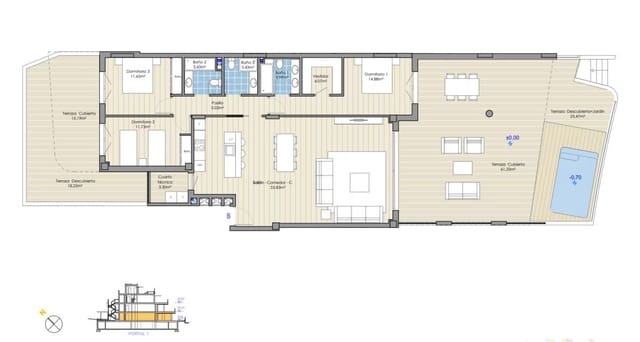 Apartamento de 3 habitaciones en Marbella en venta con piscina - 1.350.000 € (Ref: 9788610)
