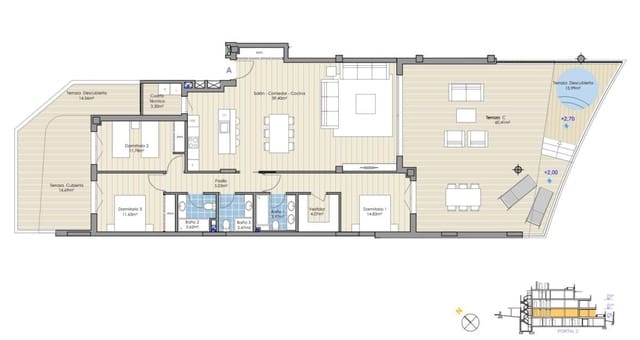 Apartamento de 3 habitaciones en Marbella en venta con piscina - 1.350.000 € (Ref: 9788610)