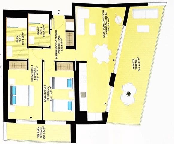 2 soverom Leilighet til salgs i Las Ramblas Golf med svømmebasseng - € 355 000 (Ref: 9804598)