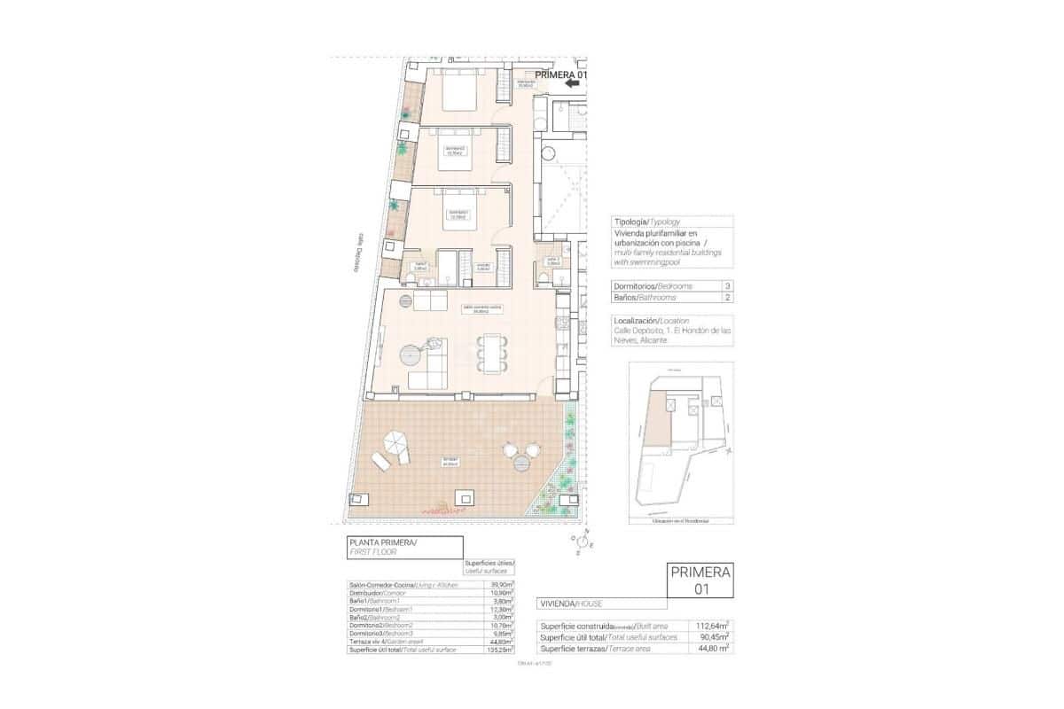 2 soverom Leilighet til salgs i Hondon de las Nieves med svømmebasseng garasje - € 215 000 (Ref: 9804705)