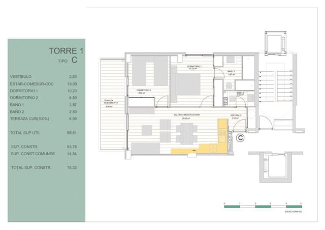 Apartamento de 2 habitaciones en Guardamar del Segura en venta con piscina - 445.000 € (Ref: 9804719)