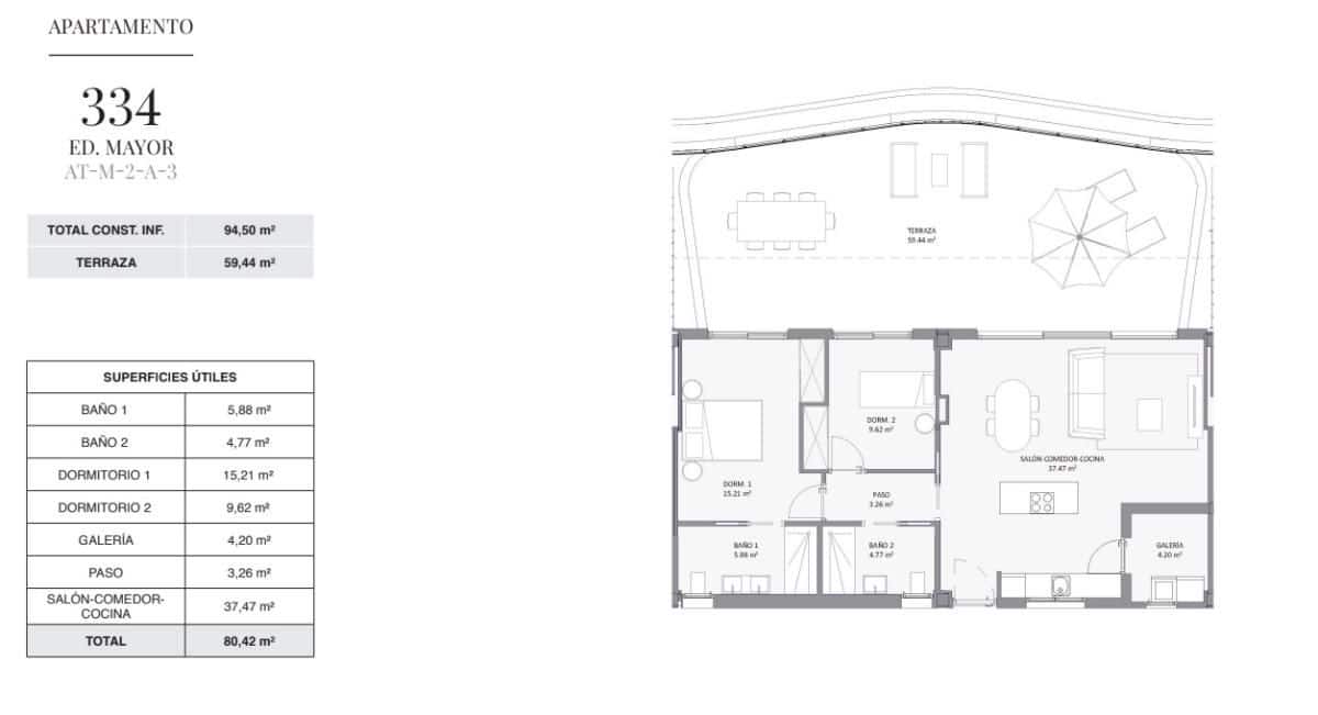 2 chambre Appartement à vendre à Alfaz del Pi / L'Alfas del Pi avec piscine - 540 000 € (Ref: 9808239)