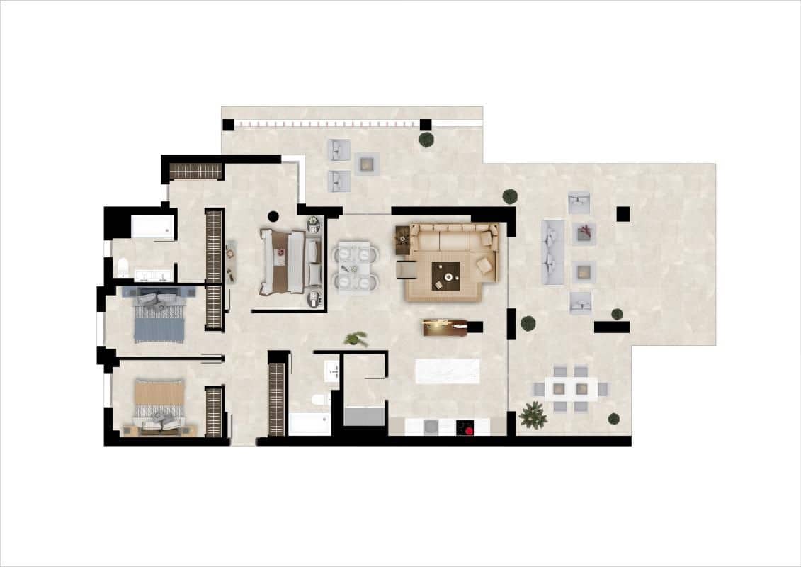2 sovrum Lägenhet till salu i Benahavis med pool - 615 000 € (Ref: 9808242)