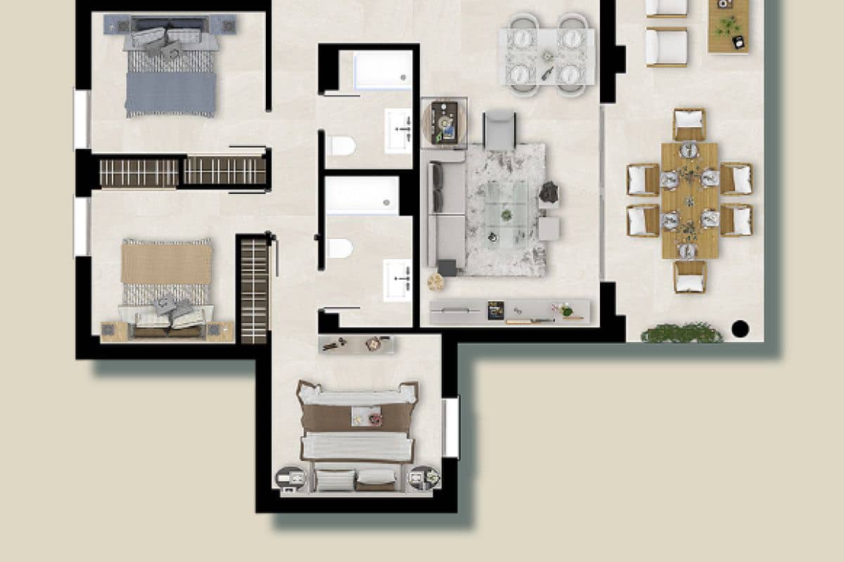 3 slaapkamer Appartement te koop in Mijas met zwembad - € 525.000 (Ref: 9825565)
