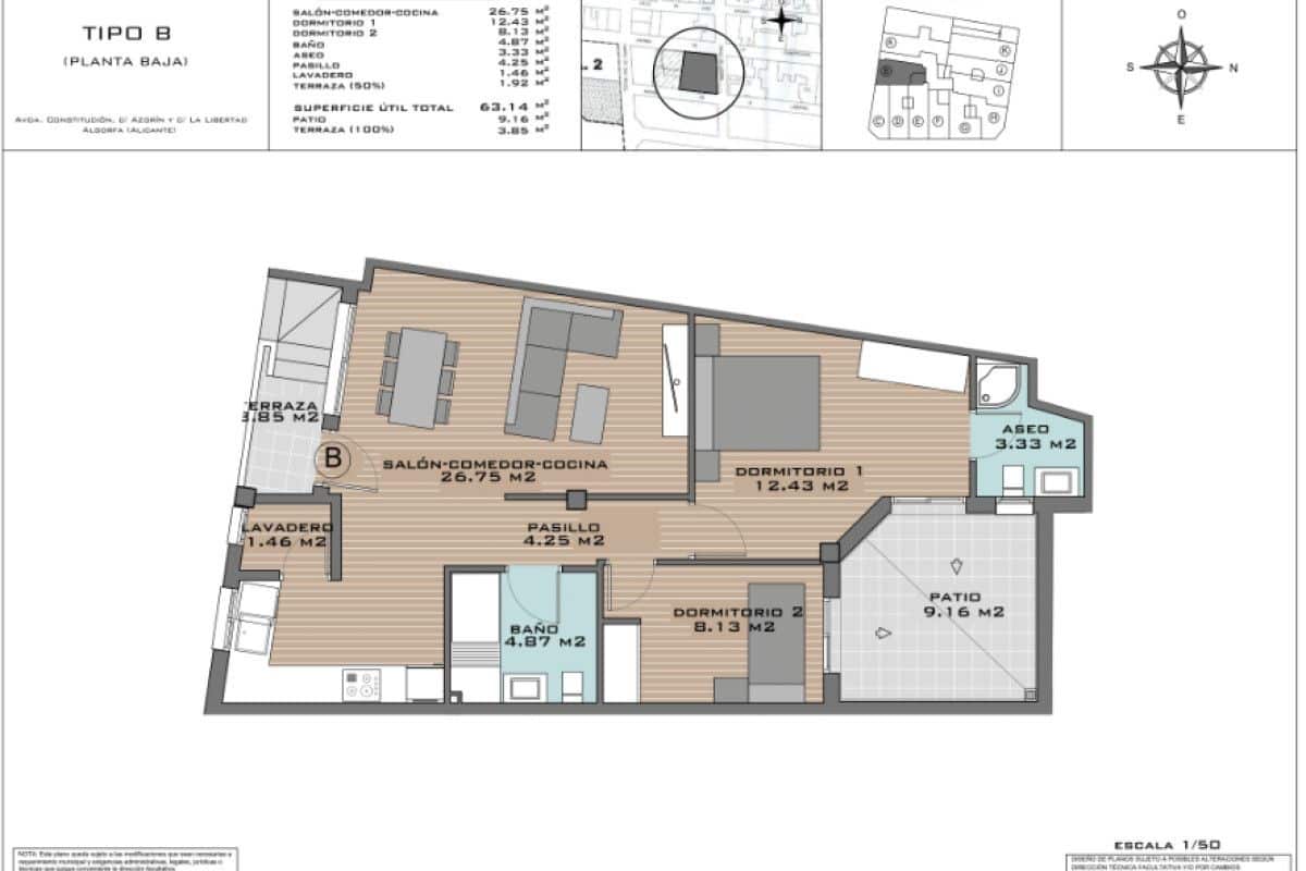 3 soverom Leilighet til salgs i Algorfa med svømmebasseng - € 208 266 (Ref: 9825583)