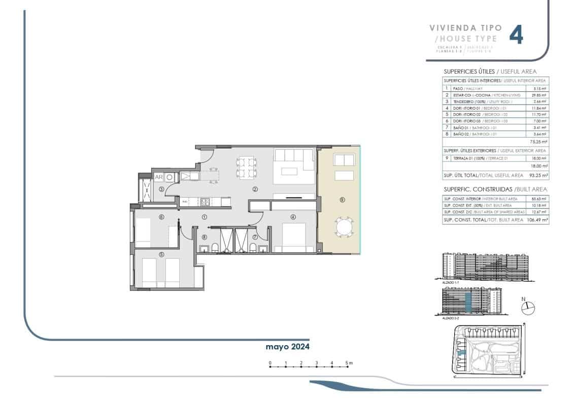 3 soverom Leilighet til salgs i Punta Prima med svømmebasseng - € 364 000 (Ref: 9846681)