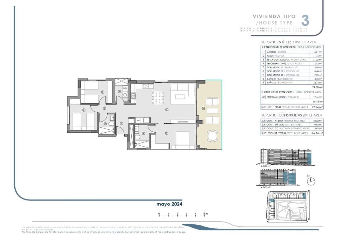 3 soverom Leilighet til salgs i Punta Prima med svømmebasseng - € 364 000 (Ref: 9846681)