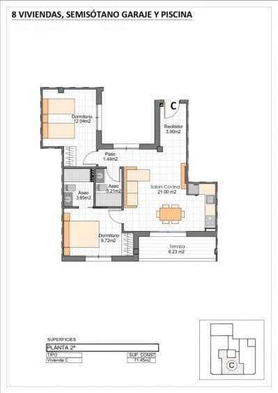 2 soveværelse Lejlighed til salg i Puerto de Mazarron - € 105.000 (Ref: 9868838)