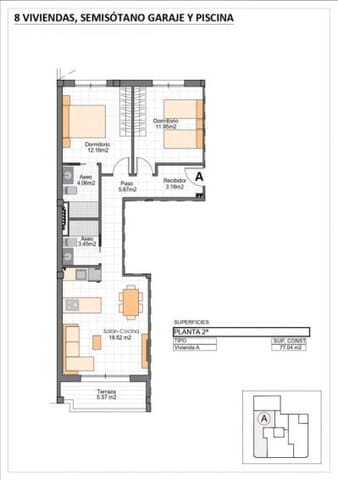 2 soveværelse Lejlighed til salg i Puerto de Mazarron, Mazarrón - € 115.000 (Ref: 9868839)