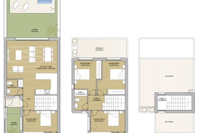 Chalet de 3 habitaciones en Mil Palmeras, Pilar de la Horadada en venta con piscina - 539.900 € (Ref: 9889037)